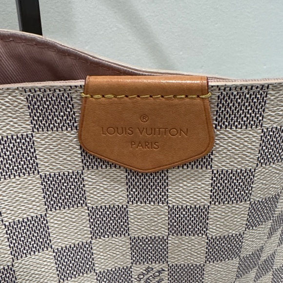 Louis Vuitton graceful MM damier Azur rose ballerine interior - Picture 2 of 7